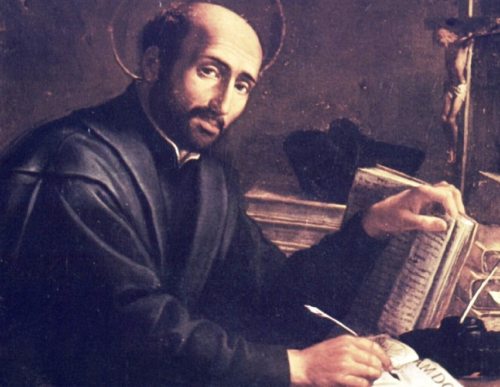 Ignatius von Loyola schreibt die Satzungen (© Foto: SJ)