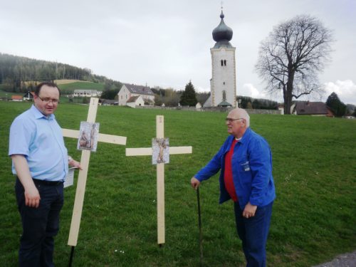 Herr Pfarrer Lukas W. und Herr Kriegl (© Foto: Elisabeth Wechselberger)