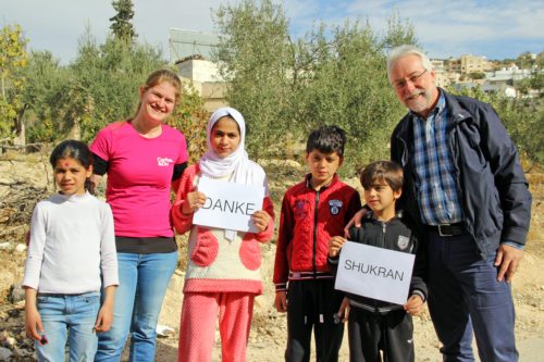 Auslandhilfe-Referentin Theresa Sacher und Caritasdirektor Josef Marketz in Jordanien (© Foto: Caritas)