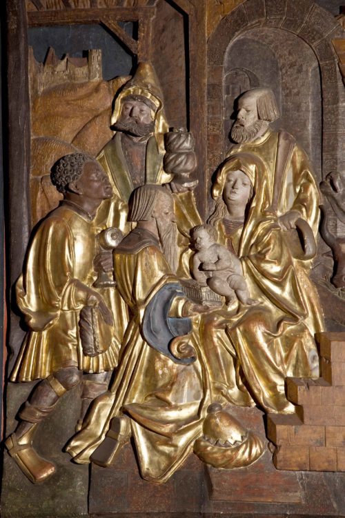 Anbetung der König, Maria Rojach, Flügelaltar, Exportwerk der Jörg-Lederer-Werkstätte von Kaufbeuren, 1529 (© Foto: Prof. Heinz Ellersdorfer)
