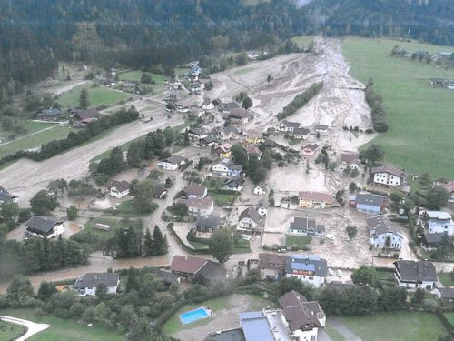 Die malerische Gemeinde Afritz ist durch die vergangenen Unwetter schwer getroffen worden. (© Foto: Gemeinde Afritz am See, Kärntner Caritas)