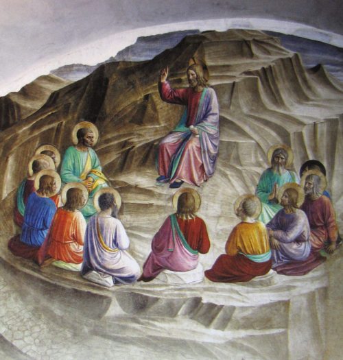 Fra Angelico, Die Bergpredigt, Fresko im Markuskloster in Florenz (© Foto: wikipedia)
