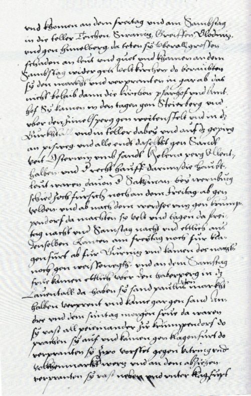 Eine Seite der Österreichischen Chronik aus dem 16. Jahrhundert (© Foto: Foto: wikipedia.com-fotografische Reproduktion/Schatzhaus Kärnten II.)