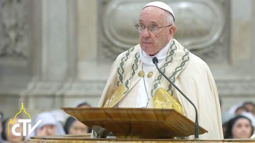 Papst Franziskus ruft “Jahr der Barmherzigkeit“ aus (© Foto: CTV-Screen)