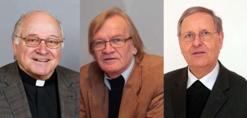Treten in den Ruhestand: Pfarrer Moritz, Jernej und Oberguggenberger (v. l.) (© Foto: Pressestelle)