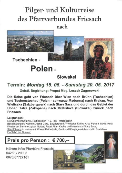Einladung zur Polenreise (© Foto: Pfarre Friesach)