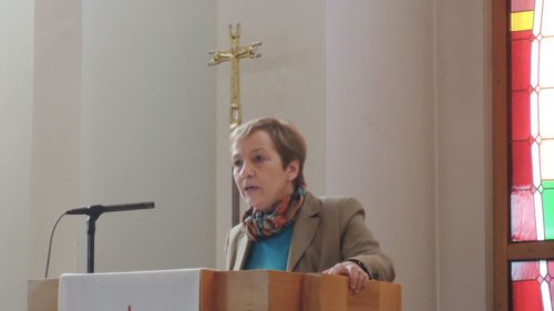 Dr. Anna Hennersperger hielt die Ansprache bei der Thomasmesse am 31. Mai 2015 in der Don-Bosco-Kirche in Klagenfurt. (© Foto: KH Kronawetter / Internetredaktion)