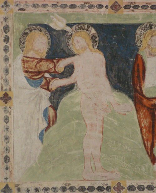 Taufe Jesus, Fresken Gurker Vorhalle (um 1340) (© Foto: Stift Gurk)