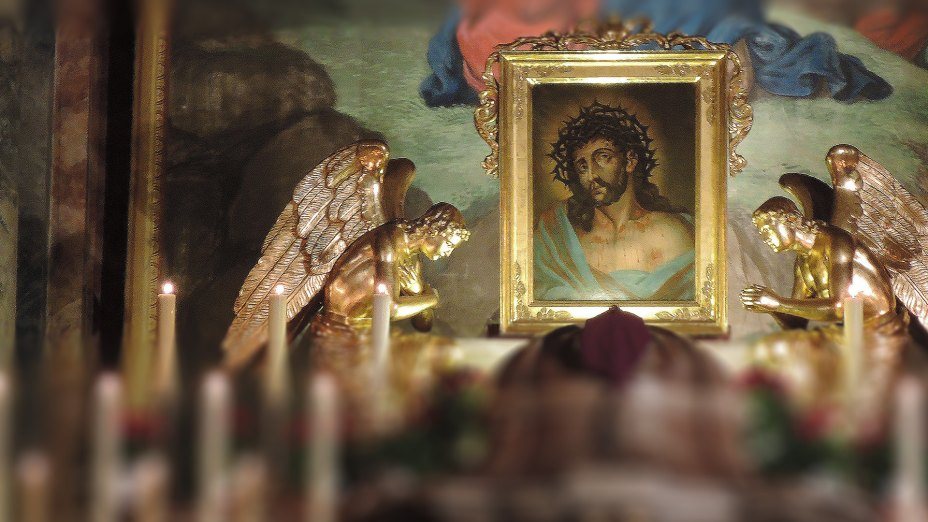 Heilig-Haupt-Andachten | Heilig-Haupt-Bild in der Stadtpfarrkirche St. Egid (© Foto: KH Kronawetter)