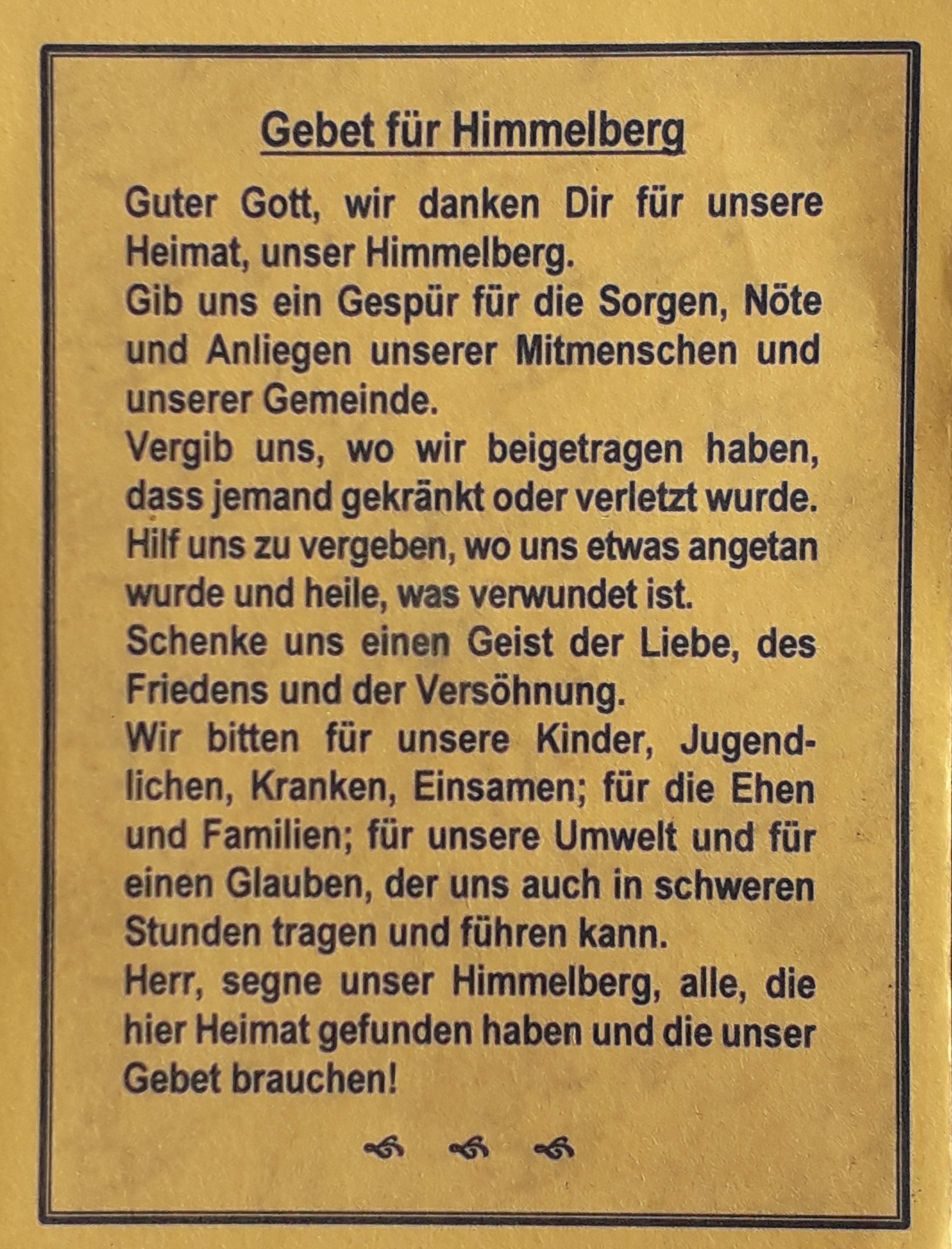 Gebet füreinander