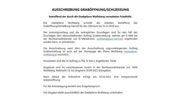 Bild: AUSSCHREIBUNG 