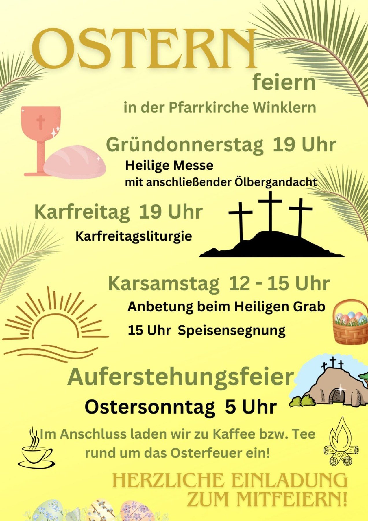 Gottesdienstordnung - Karwoche 2024