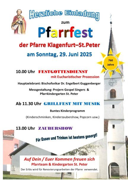 Bild: 29. Juni 2025: Pfarrfest in St. Peter