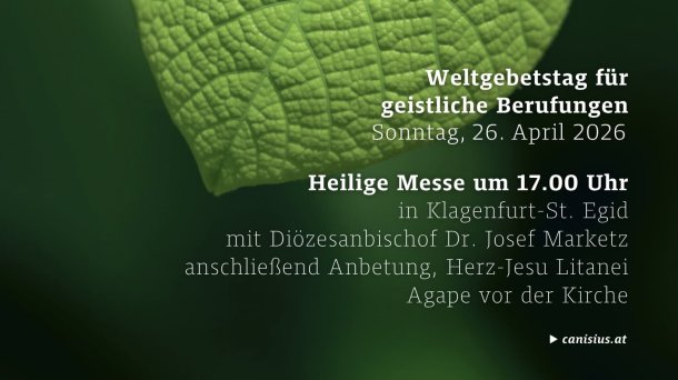 Bild: Materialien zum 63. Weltgebetstag um neue geistliche Berufungen