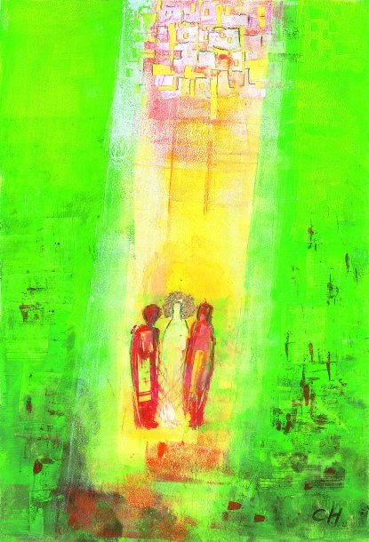 &copy; Motiv 8232 I Der Weg nach Emmaus I Christel Holl
  Beuroner Kunstverlag I www.klosterkunst.de
