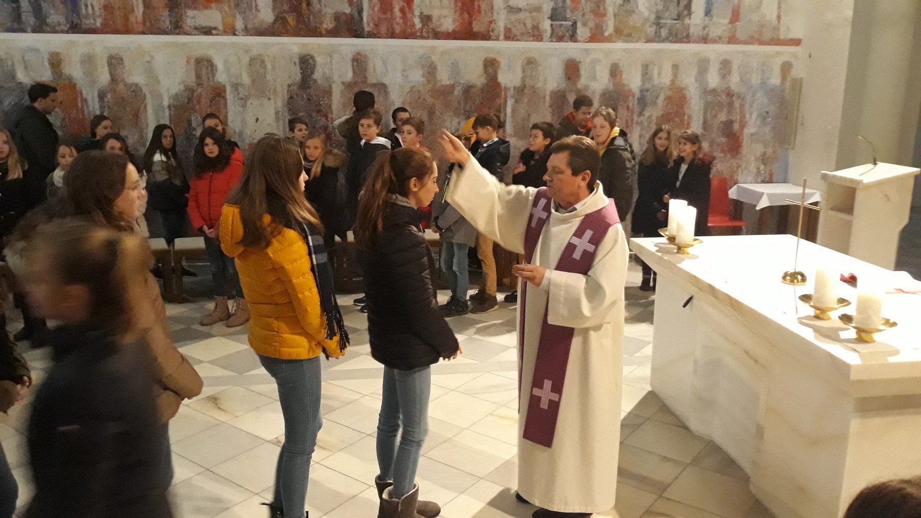 Empfang des Aschenkreuzes