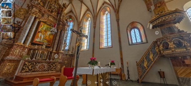 © Foto: Gerhard Löffler; Altarraum der Kirche Matzelsdorf