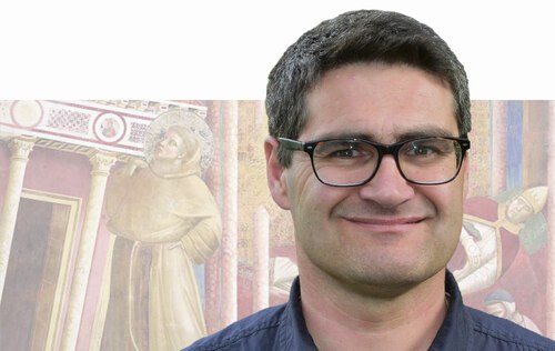 Foto: Christa Kuster; Hintergrund: Giotto di Bondone, Papst innozenz“ Traum Foto: Christa Kuster; Hintergrund: Giotto di Bondone, Papst innozenz“ Traum