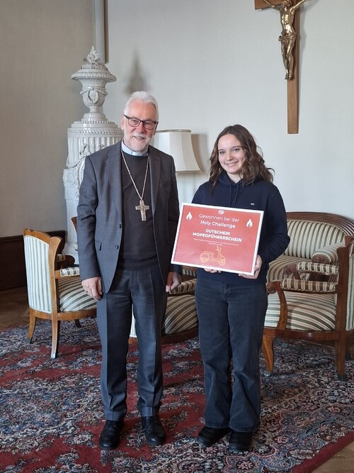 Bischof Josef mit Marie Koschlak 