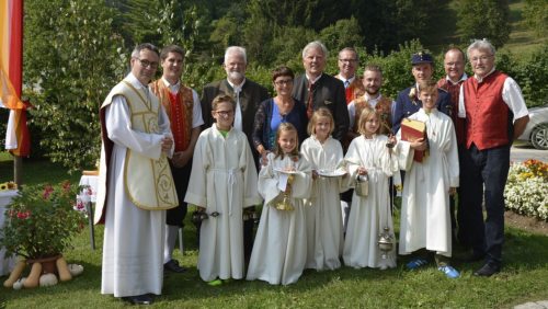 Erntedankfest in Neuhaus und die Festgäste • Zahvalna nedelja na Suhi s slavnimi gosti (© Foto: Christian Sourij)