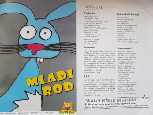 Geschichte von der Schulmaus im MLADI ROD Jänner-Februar 2019 (Foto: Pfarrarchiv Schwabegg- Žvabek)