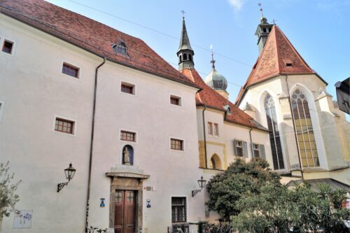Franziskanerklosters Graz, wo der selige Liberat Weiß in den Franziskanerorden eingetreten ist.<br />
(Foto: P. Emmanuel-Maria Fitz OFM) Franziskanerklosters Graz, wo der selige Liberat Weiß in den Franziskanerorden eingetreten ist.<br />
(Foto: P. Emmanuel-Maria Fitz OFM)