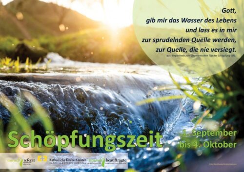 Aktuelles Plakat zur Schöpfungszeit 2021. Foto: Diözese St. Pölten.