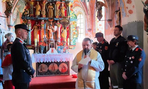 Hl. Messe in der Filialkirche Steben am Ostermontag 2022. Bild: P.St.