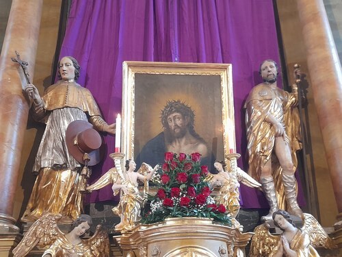 Das Heilig-Haupt-Bild in der Kunigundkirche von Bad St. Leonhard (Pfarre) Das Heilig-Haupt-Bild in der Kunigundkirche von Bad St. Leonhard (Pfarre)