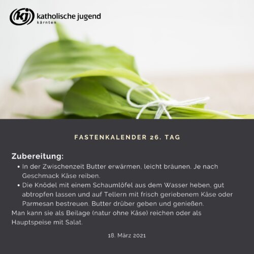 Tag 26 - KJ Fastenkalender