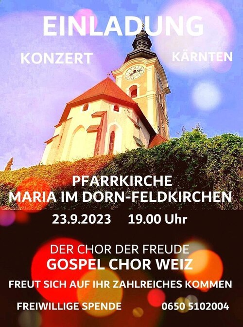 Bild: Einladung zum Gospelchor-Konzert