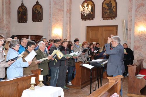 Weiterbildungsangebot für KirchenmusikerInnen (im Bild: Domkapellmeister Wasserfaller mit Teilnehmern der Kirchenmusiktage 2017). Weiterbildungsangebot für KirchenmusikerInnen (im Bild: Domkapellmeister Wasserfaller mit Teilnehmern der Kirchenmusiktage 2017).