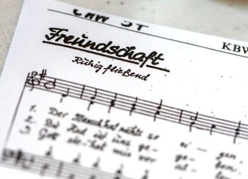 Noten “Freundschaft“<br />
Foto: Anton Wieser