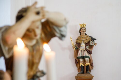 Statue Heiliger Oswald<br />
Foto: Anton Wieser