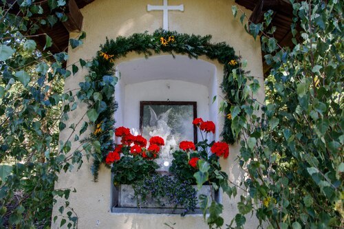 Evangelienstation mit Engelmotiv<br />
Foto: Anton Wieser