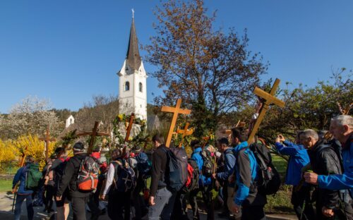 zahlreiche Kreuzträger<br />
Foto: Anton Wieser