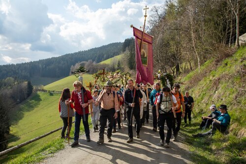 Einzug der Wallfahrer am Lorenziberg<br />
Foto: Anton Wieser