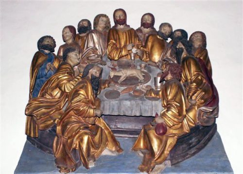 Gründonnerstag – Predigt von Diözesanbischof Dr. Alois Schwarz im Dom zu Klagenfurt am 21. April 2011   (Abendmahlszene aus der Pfarrkirche St. Peter ob Taggenbrunn - Foto: E. Mahlknecht)