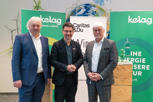 Vlnr.: Adolf Melcher, Geschäftsführer Kelag Energie & Wärme, Ernst Sandriesser, Caritas Direktor, Manfred Freitag, Vorstandssprecher Kelag (Foto: kelag) Vlnr.: Adolf Melcher, Geschäftsführer Kelag Energie & Wärme, Ernst Sandriesser, Caritas Direktor, Manfred Freitag, Vorstandssprecher Kelag (Foto: kelag)