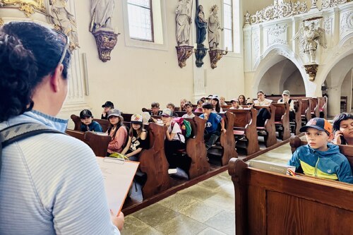 Pilgersegen und Impuls vor dem Aufbruch in der Kirche zu Lieding © Foto: Carmen Heller