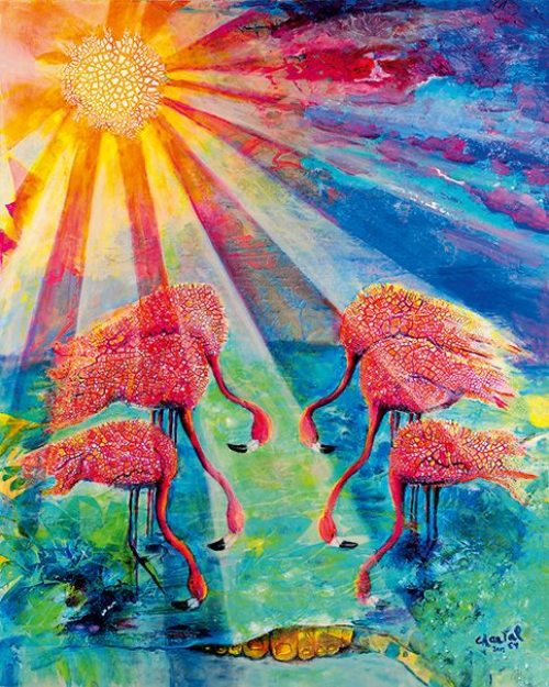 Titelbild zum Weltgebetstag 2015 von den Bahamas, „Blessed“, Chantal E. Y. Bethel/ Bahamas, (© Foto: Weltgebetstag der Frauen - Deutsches Komitee e.V., www.weltgebetstag.de (weboptimiert, JPEG) )