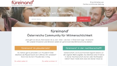 fuereinand- Österreichs größte Community für Mitmenschlichkeit