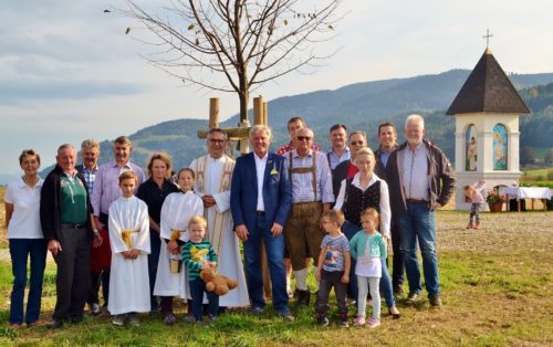 Feierliche Segnung des Matschitsch-Bildsstockes und der Gemeindelinde in Leifling (Foto: OStR Mag. Karl Pölz)