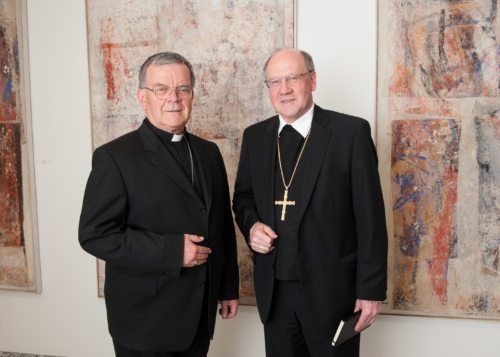 Bischof Schwarz und Bischof Lipovšek (Celje) trafen sich zum pastoralen Erfahrungsaustausch (© Foto: Pressestelle/Neumüller)