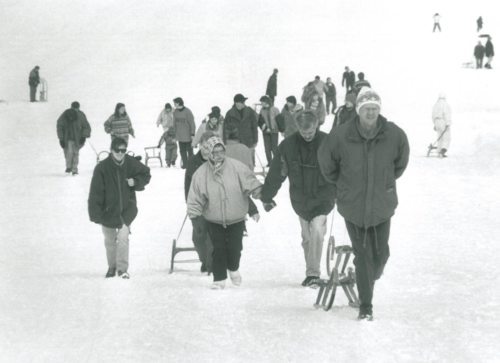 Der 3. Wintersporttag des DSG-BSV fand 1995 im Bodental statt (©DSG Kärnten)