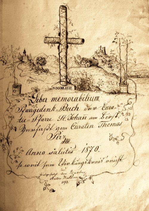 Die Chronik der Pfarre gibt Aufschluss über historische Details (© Foto: Mag. C. Smolle) Die Chronik der Pfarre gibt Aufschluss über historische Details (© Foto: Mag. C. Smolle)