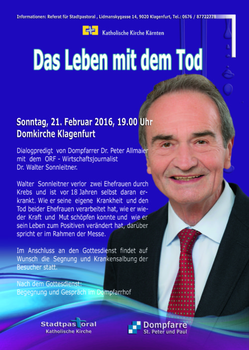 Die Einladung zur Messe am “Tag der Kranken“. (© Foto: Stadtpastoral)