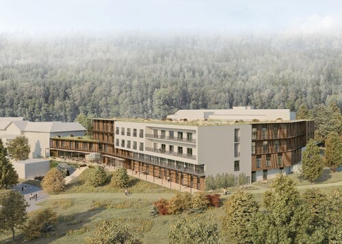 Diakonie Klinik Waiern – Gesamtansicht Süd-Ost (Foto: Dietger Wissounig Architekten) Diakonie Klinik Waiern – Gesamtansicht Süd-Ost (Foto: Dietger Wissounig Architekten)