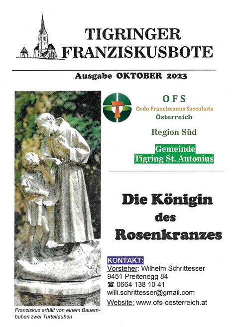 Cover Franziskusbote Oktober 2023<br />
Bildrechte: Christine Walder Cover Franziskusbote Oktober 2023<br />
Bildrechte: Christine Walder