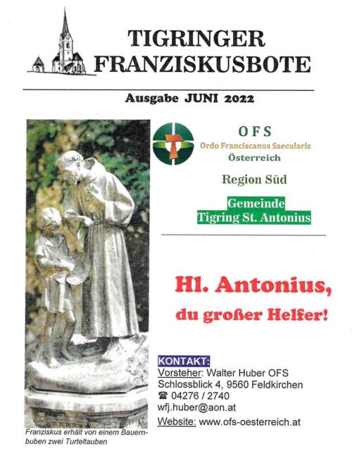 Titelseite Franziskusbote (© Christine Walder)